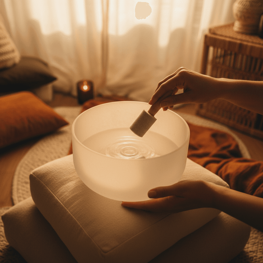 Sound bowl healing session in Napier