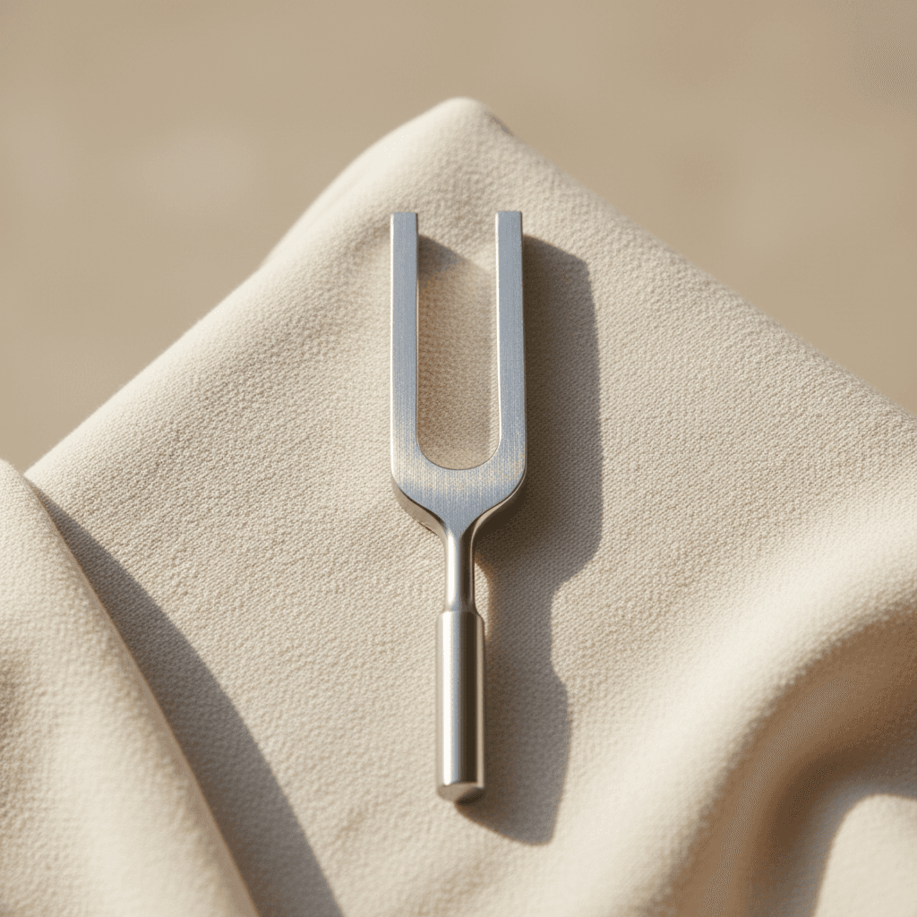 Tuning fork tool for sound resonance practice